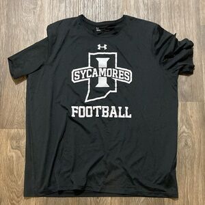 Indiana State Football Under Armour Black Sycamores Football Tee